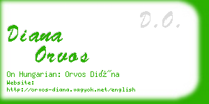 diana orvos business card